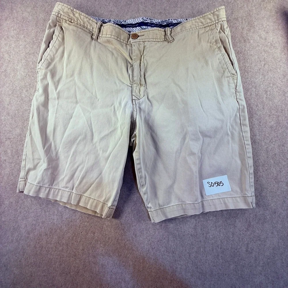Tommy Bahama Mens Boracay Corduroy Shorts Khaki Tan Size 38 Cotton Blend Casual